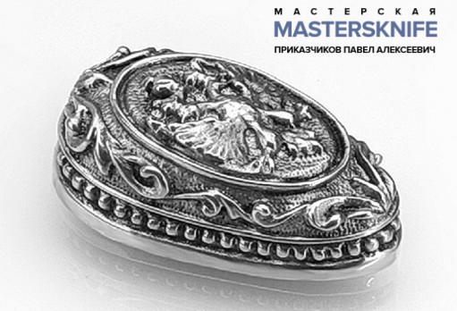 Литье для ножа из мельхиора навершие (тыльник) модель НАПМ39