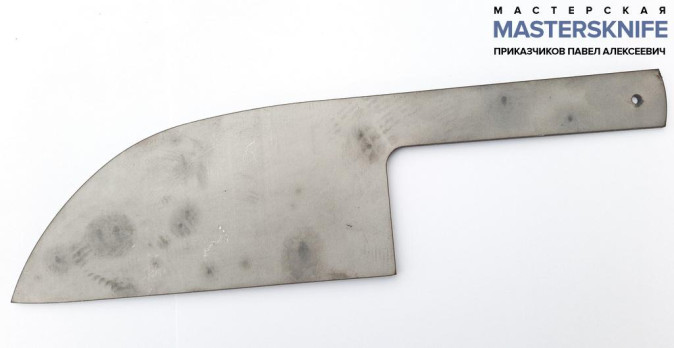 Заготовка - 3 мм бланк на тяпку (сербский нож) из стали 65Х13 (НЕРЖАВЕЮЩАЯ)